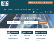 Tablet Screenshot of kgft.christianjobs.com