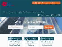 Tablet Screenshot of kgu.christianjobs.com