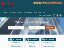 Tablet Screenshot of kfax.christianjobs.com
