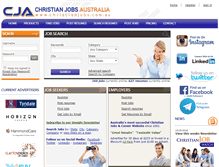 Tablet Screenshot of christianjobs.com.au